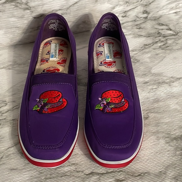 Mocassins Grasshoppers By Keds - Taille 7.5 US Femme, Bleu Et Rouge, Occasion Excellent état